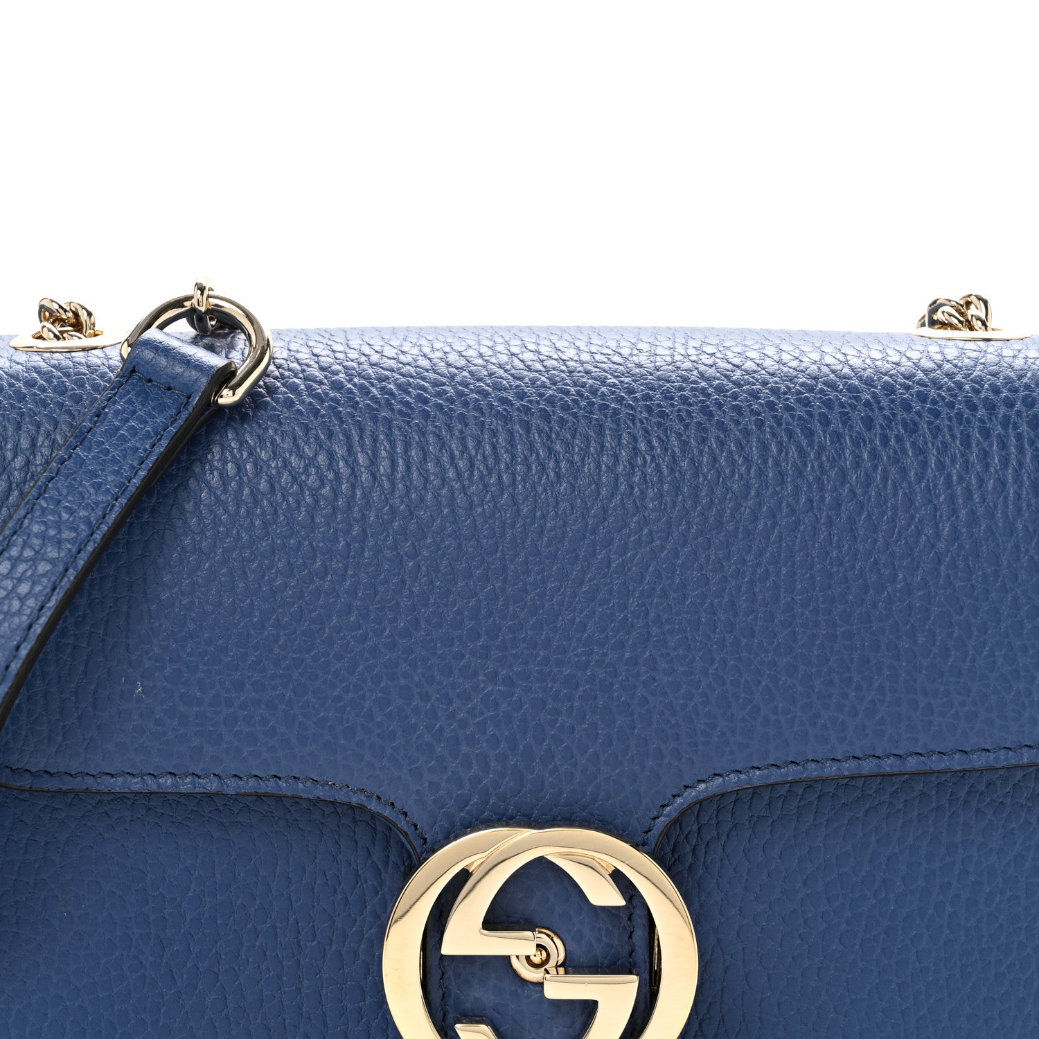 Gucci Dollar Calfskin Small Interlocking G Shoulder Bag Caspian 8 of 13
