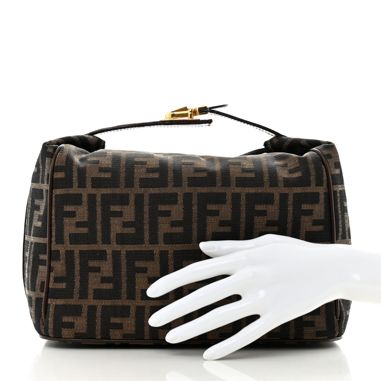 Fendi Zucca Large Cosmetic Bag Tobacco 2 of 10