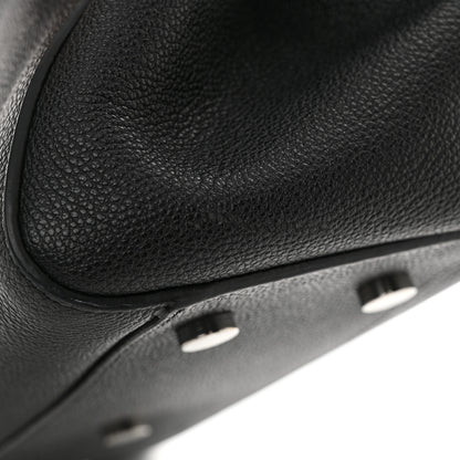 Saint Laurent Grained Calfskin Small Cabas Rive Gauche Black 19 of 22