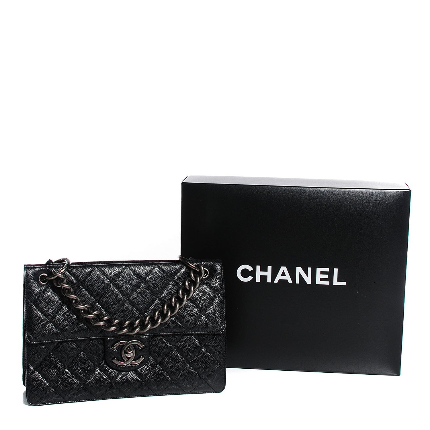 Chanel Caviar Quilted Large Retro Class Flap Black 9 of 9