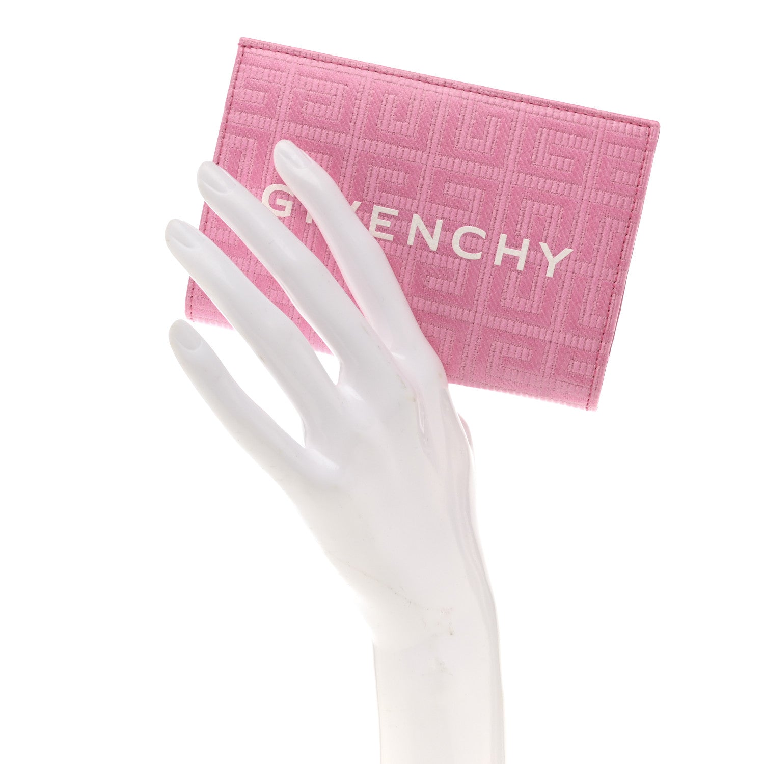 Givenchy Embroidered Canvas 4G Logo G-Cut Bi-Fold Wallet Bright