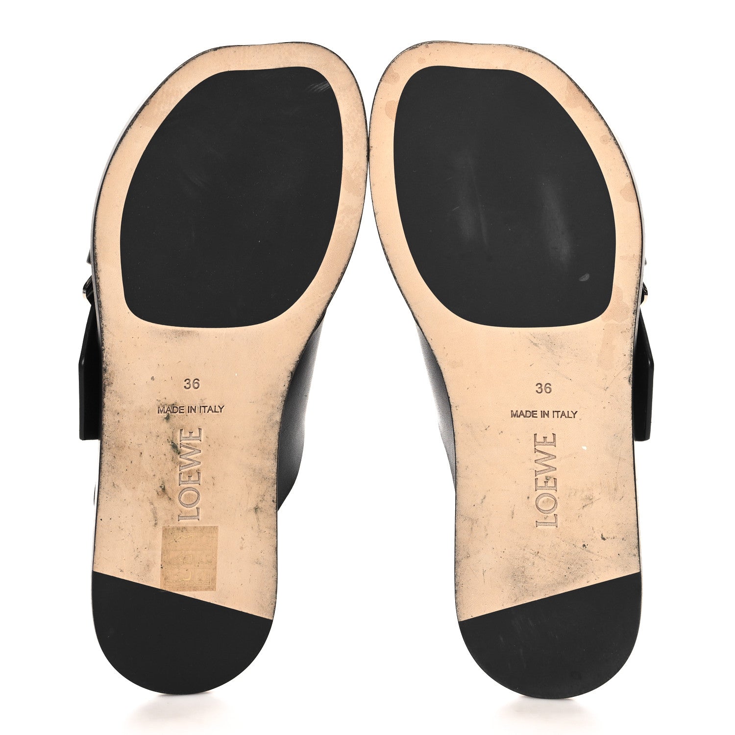 Loewe Calfskin Petal Belt Flat Sandal 36 Black 6 of 8