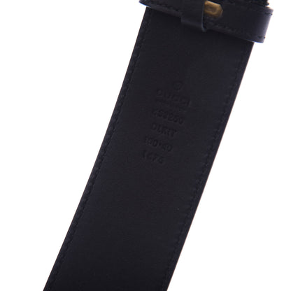 Gucci Moon Calfskin Pearl Double G 40mm Belt 110 44 Black Cream 5 of 5