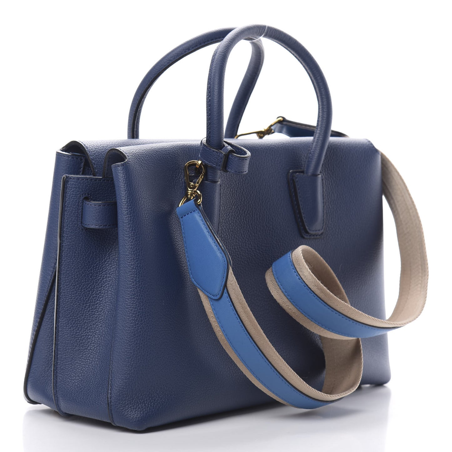Grained Calfskin Medium Milla Tote Navy
