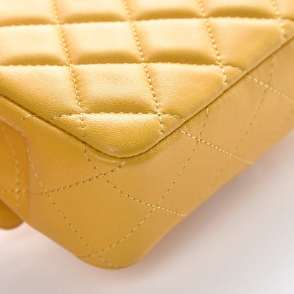 Chanel Lambskin Quilted Extra Mini Flap Yellow 12 of 13