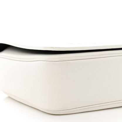 Balenciaga Pebbled Calfskin Logo Everyday Flap Chain Wallet White 10 of 14