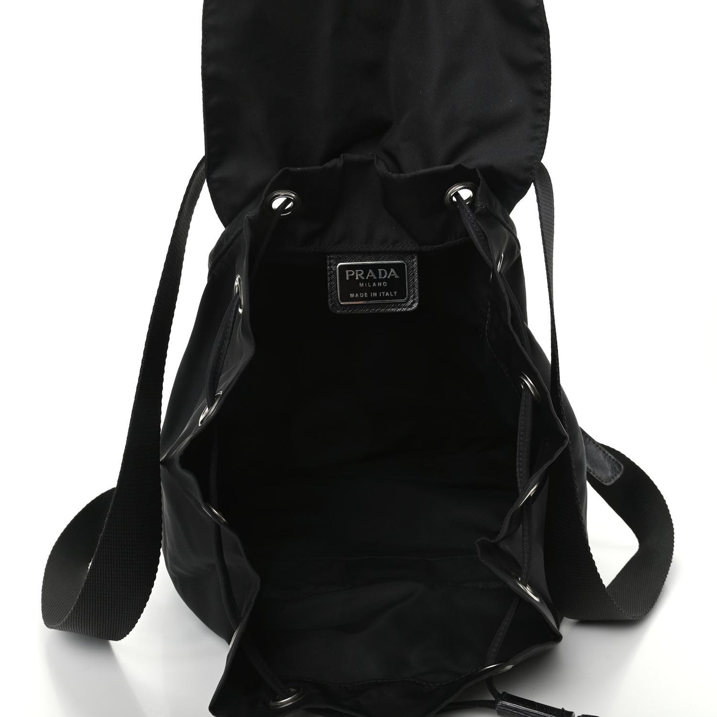 Nylon Vela Mini Cinch Backpack Black
