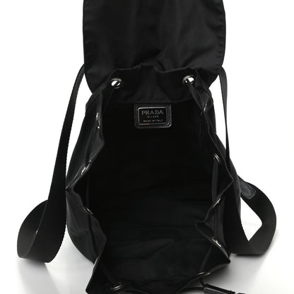 Prada Nylon Vela Mini Cinch Backpack Black 5 of 8