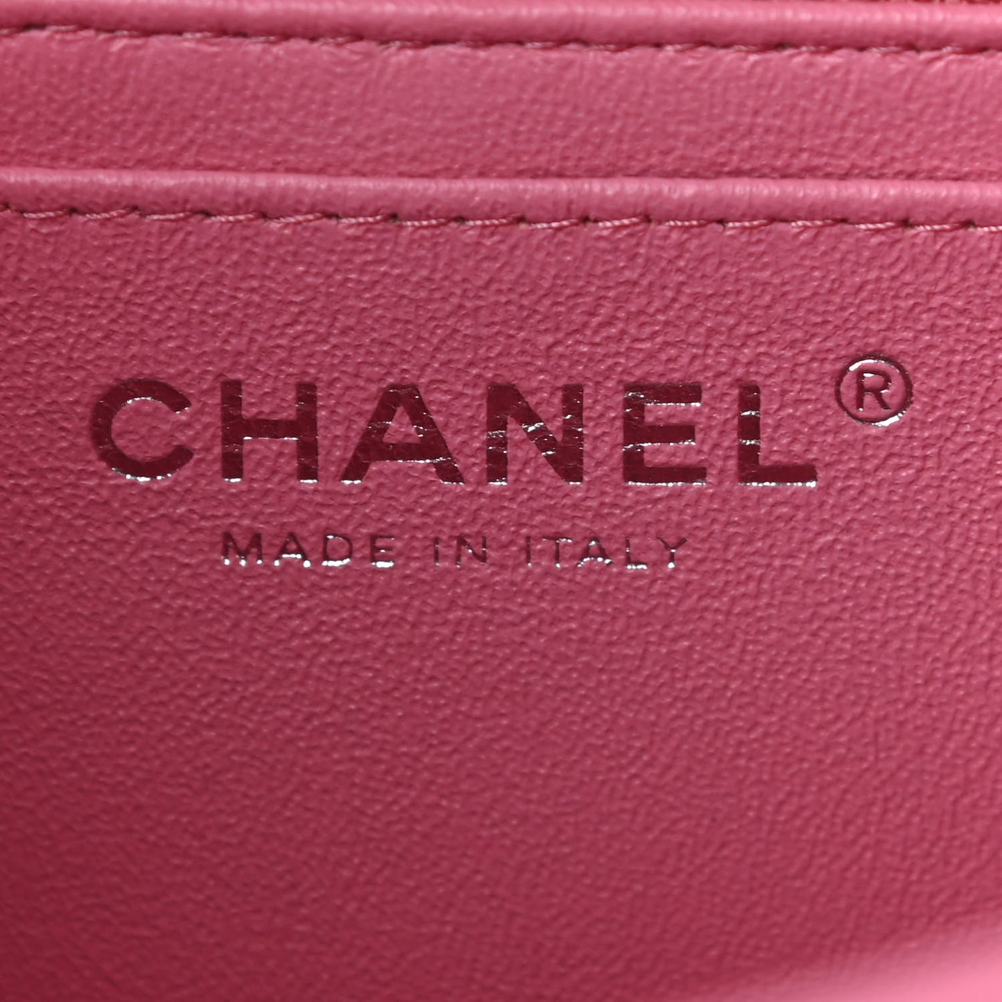 Lambskin Quilted Mini Rectangular Flap Pink