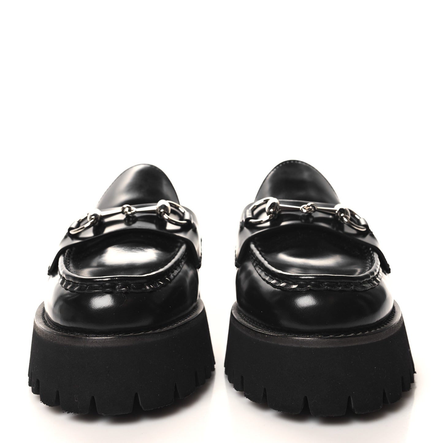 Magnum Calfskin Womens Horsebit Platform Mules 38 Black