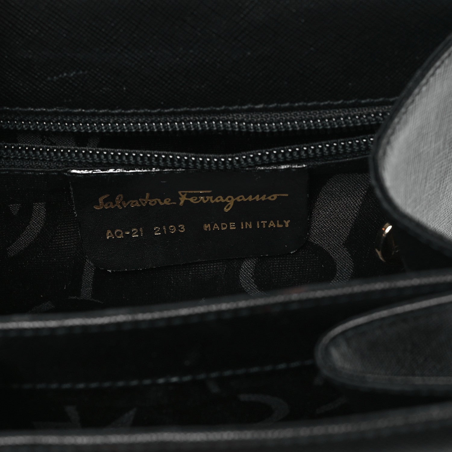 Salvatore Ferragamo Hammered Calfskin Small Iconic Top Handle Bag Black 7 of 12