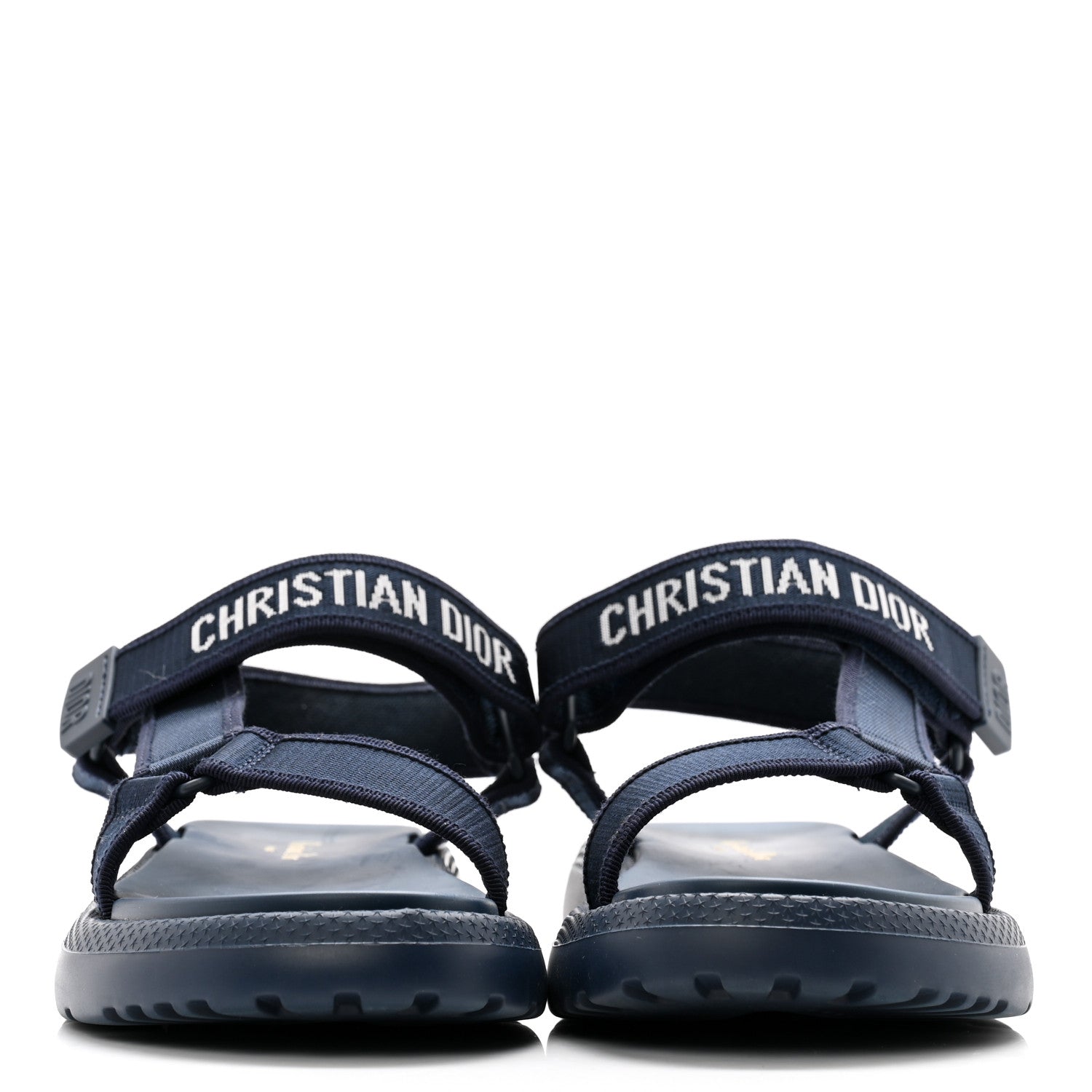 Christian Dior Technical Canvas Ribbon D-Wave 25mm Sandals 37.5 Indigo 2 of 9