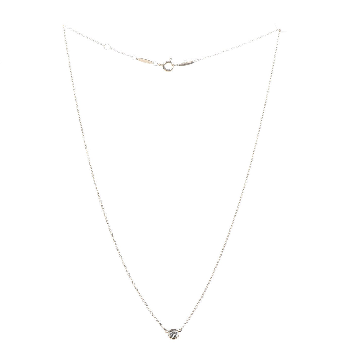 18K Yellow Gold Diamond .21ct Elsa Peretti Diamonds by the Yard Pendant Necklace