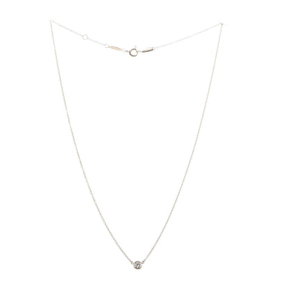 Tiffany 18K Yellow Gold Diamond .21ct Elsa Peretti Diamonds by the Yard Pendant Necklace 3 of 7