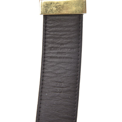 Louis Vuitton Damier Ebene LV Paris Buckle Belt 75 30 Gold 3 of 9