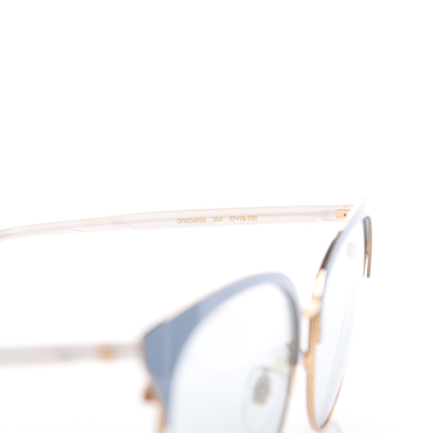 Round Metal GGG0246 Sunglasses Light Blue