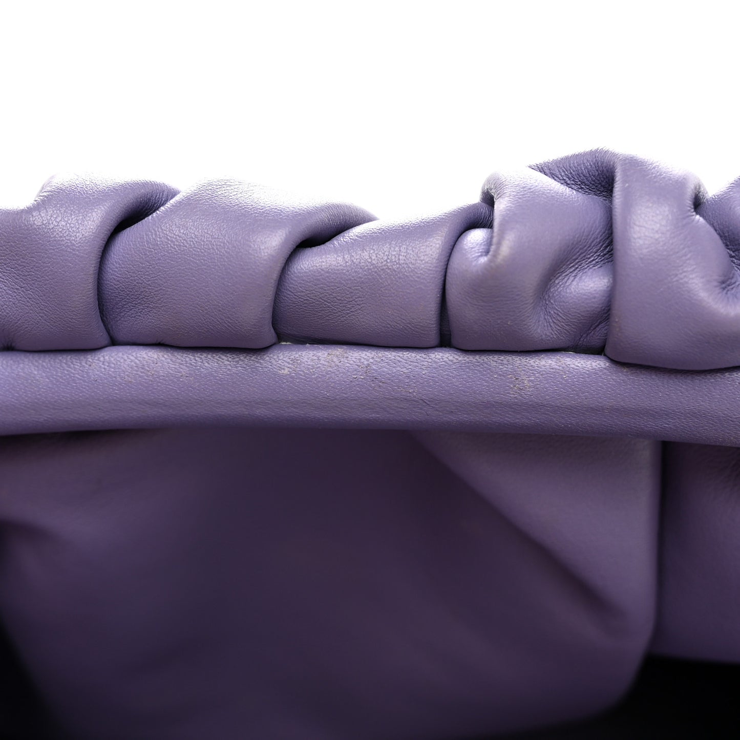 Smooth Butter Calf The Pouch Oversized Clutch Lavender