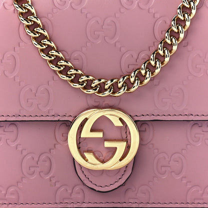 Gucci Guccissima Icon Chain Wallet Carmine Rose 7 of 10