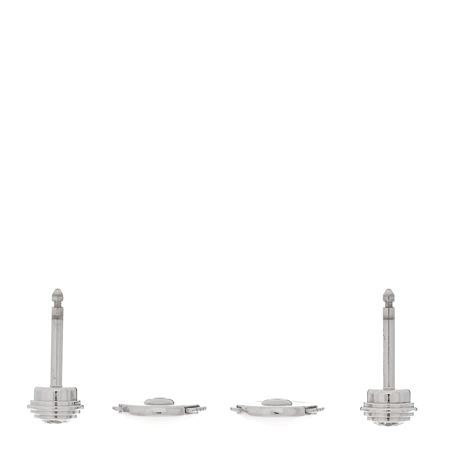 Cartier 18K White Gold Diamond MM D'Amour Earrings 3 of 5