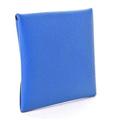 Hermes Chevre Mysore Bastia Coin Purse Bleu Hydra 3 of 7
