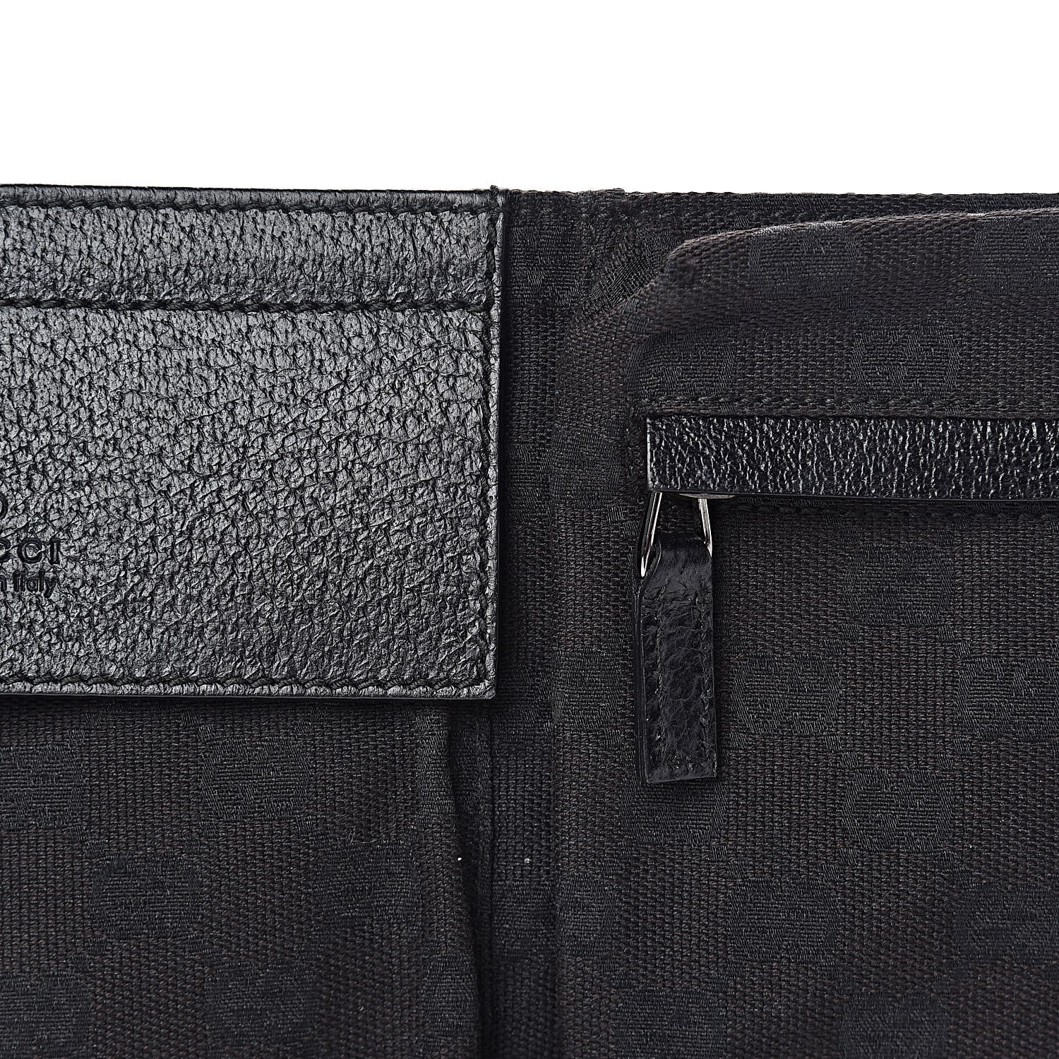 Gucci GG Monogram Double Pocket Belt Bag Black 10 of 13