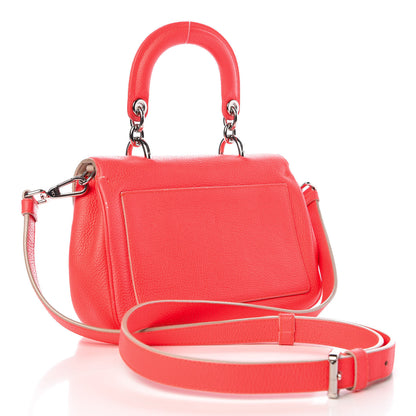 Christian Dior Bullcalf Mini Be Dior Satchel Fluorescent Goji Pink 3 of 19