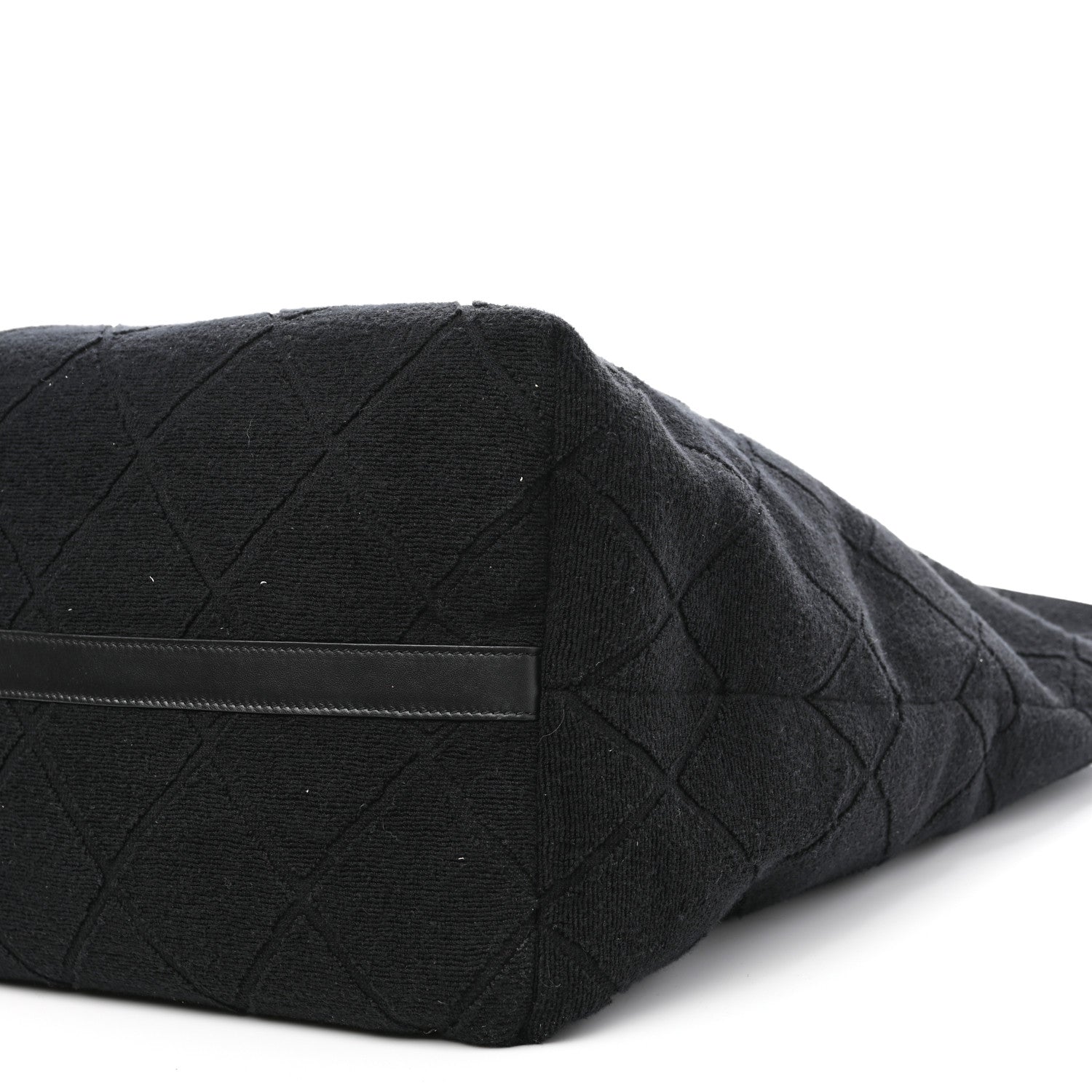 Chanel Terry Cotton CC Beach Tote Set Black 13 of 13