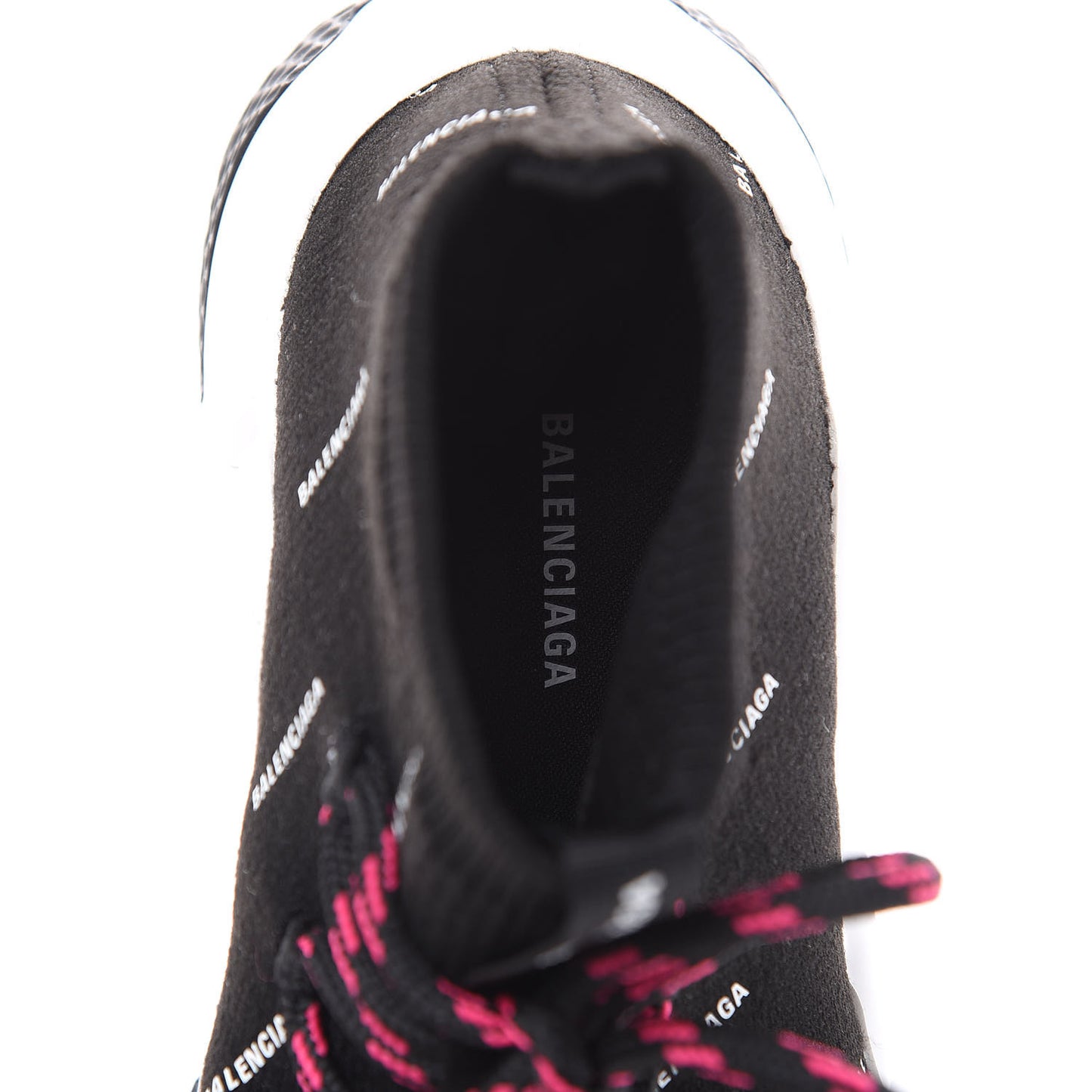 Neoprene Knit Allover Logo Womens Speed Lace Up Sneakers 38 Black