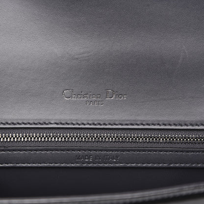 Christian Dior Metallic Patent Micro-Cannage Medium Diorama Flap Bag Onyx Black 6 of 9