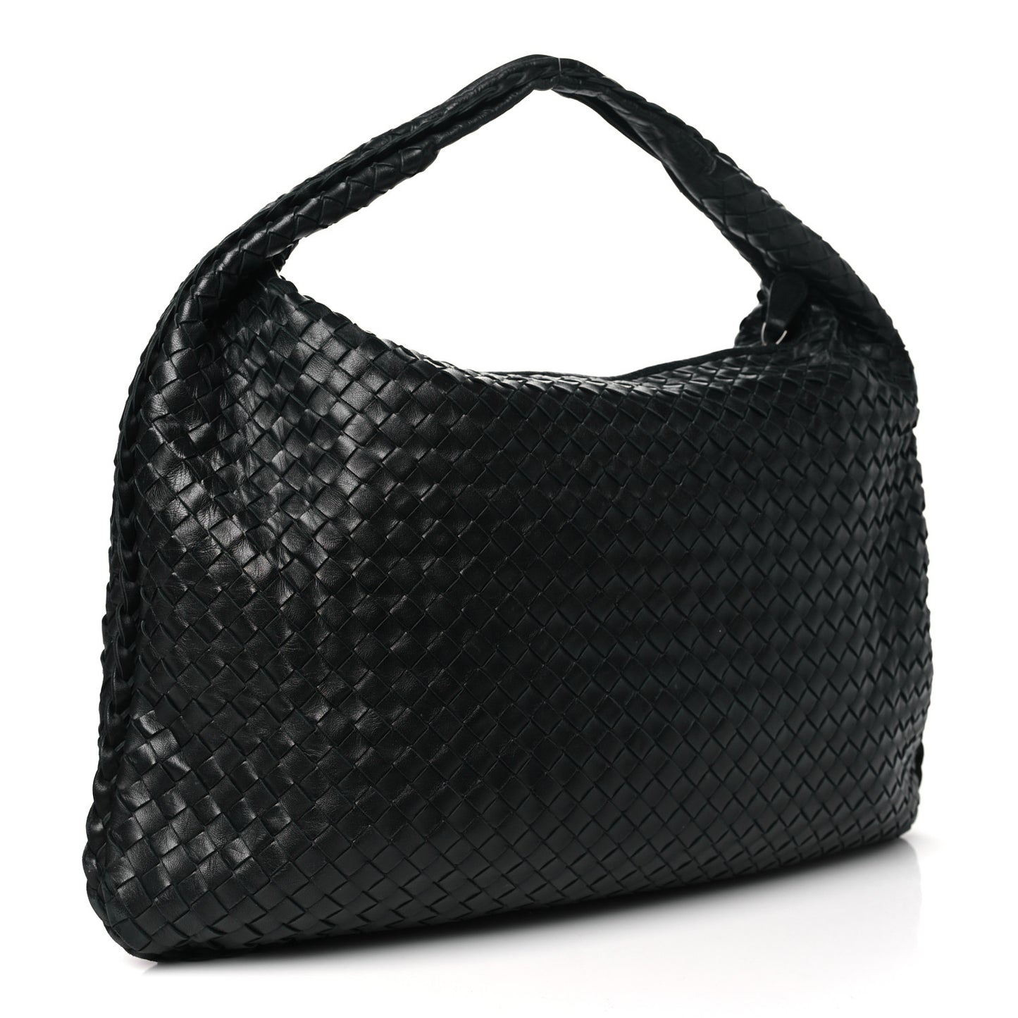 Nappa Intrecciato Large Veneta Hobo Black
