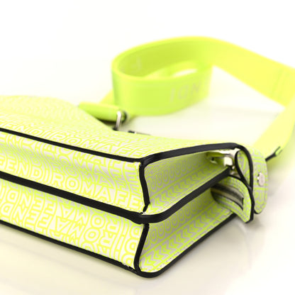 Fendi X MARC JACOBS Vitello King Cover Micro Fendi Roma Embossed Peekaboo I See U X Cross Satchel Neon Yellow 10 of 11
