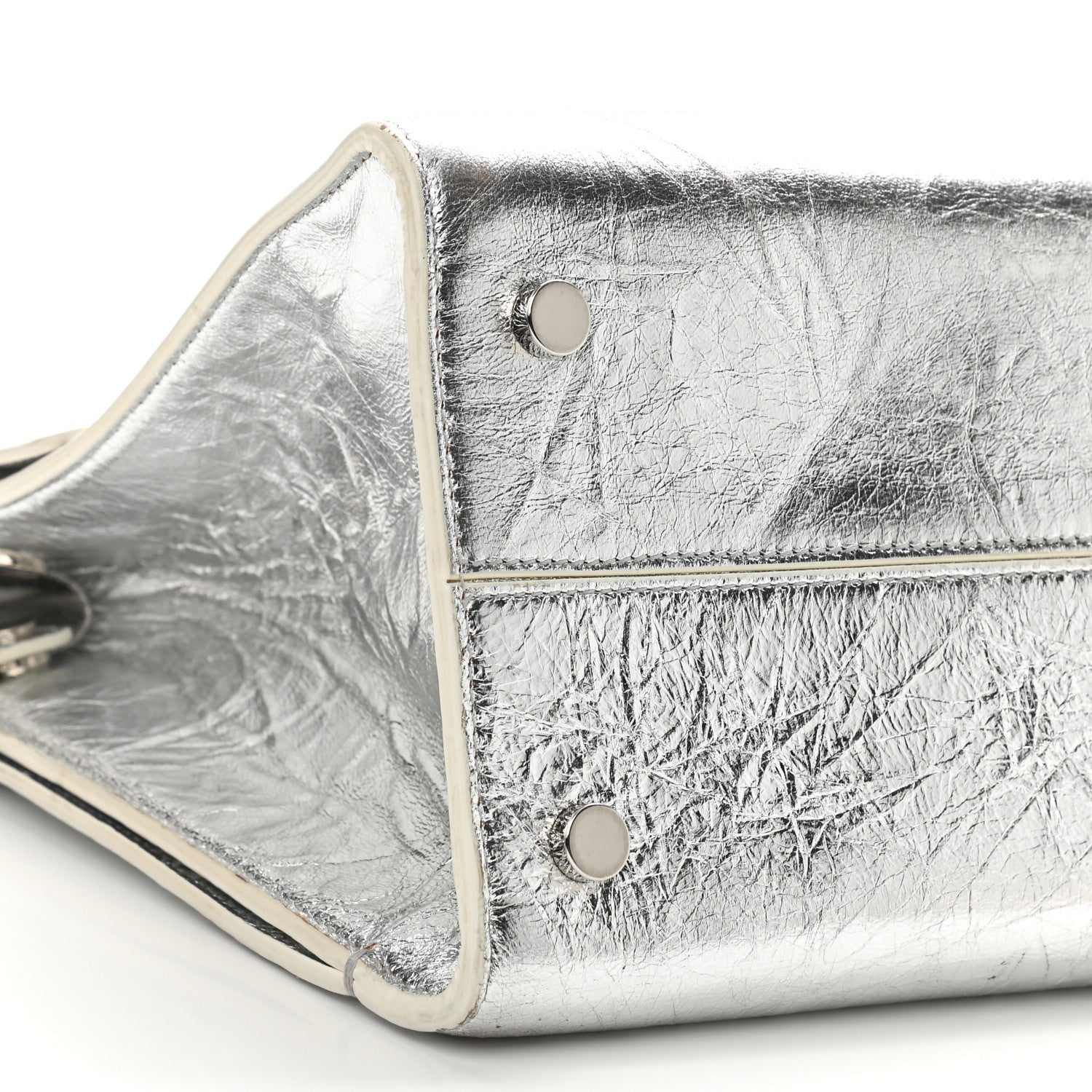 Christian Dior Metallic Calfskin Medium Diorever Flap Silver 10 of 16