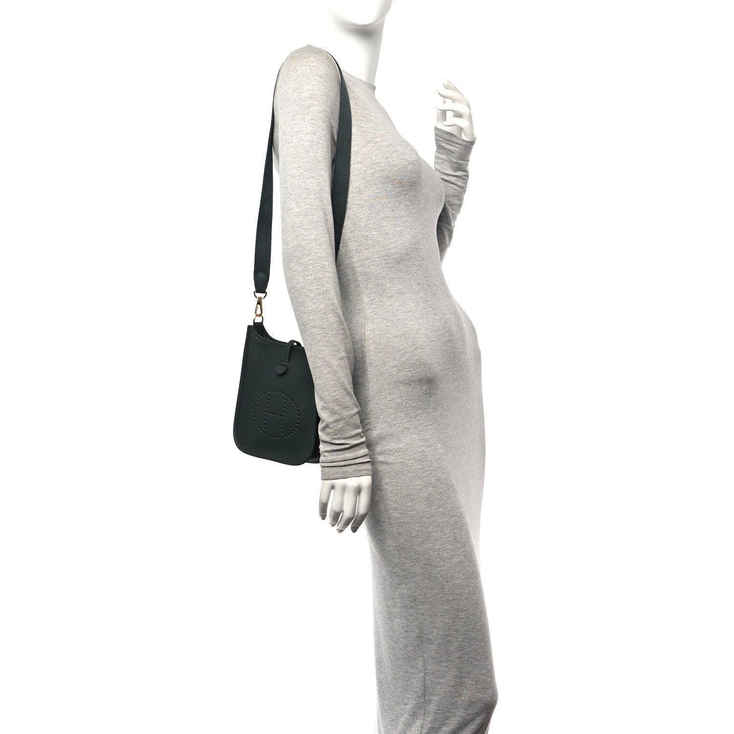 Hermes Taurillon Clemence Amazone Evelyne TPM Vert Mangrove 2 of 11