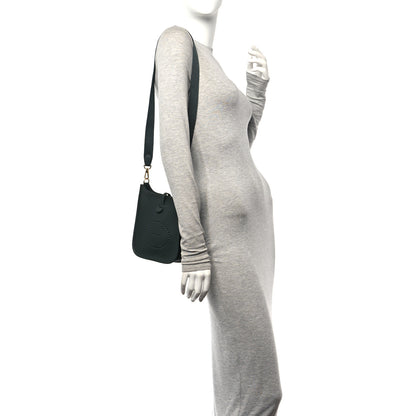 Hermes Taurillon Clemence Amazone Evelyne TPM Vert Mangrove 2 of 11