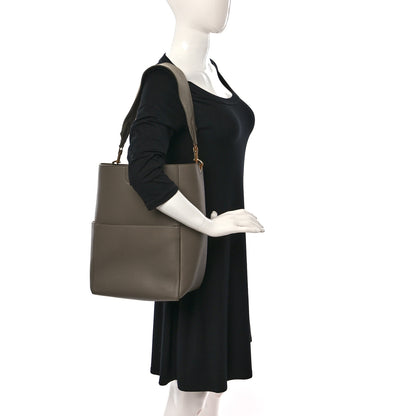Celine Soft Grained Calfskin Sangle Bucket Bag Taupe 2 of 7
