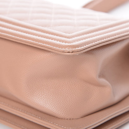 Chanel Caviar Quilted Medium Boy Flap Beige 11 of 16