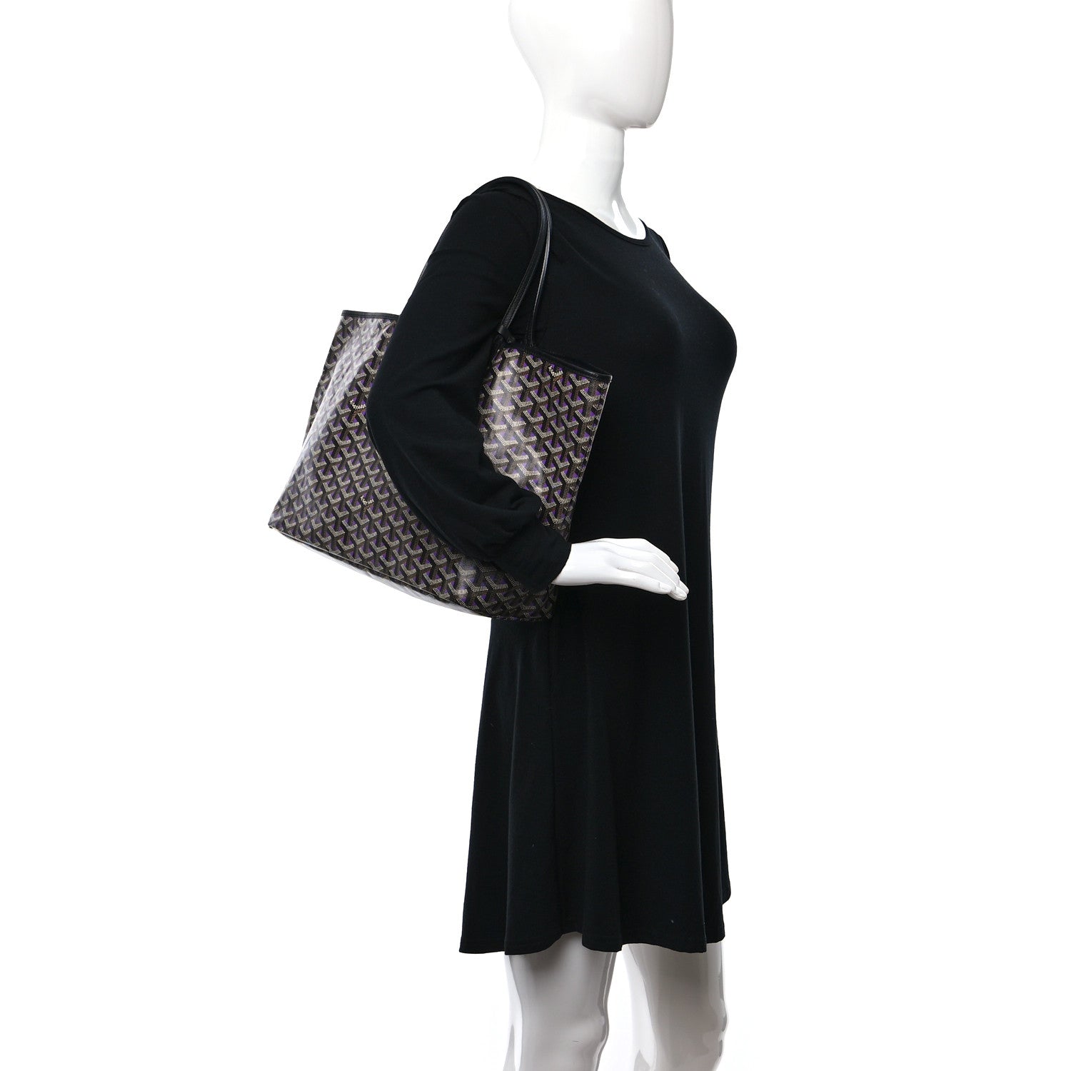 Goyard Goyardine Saint Louis Claire Voie PM Black Violet 2 of 16