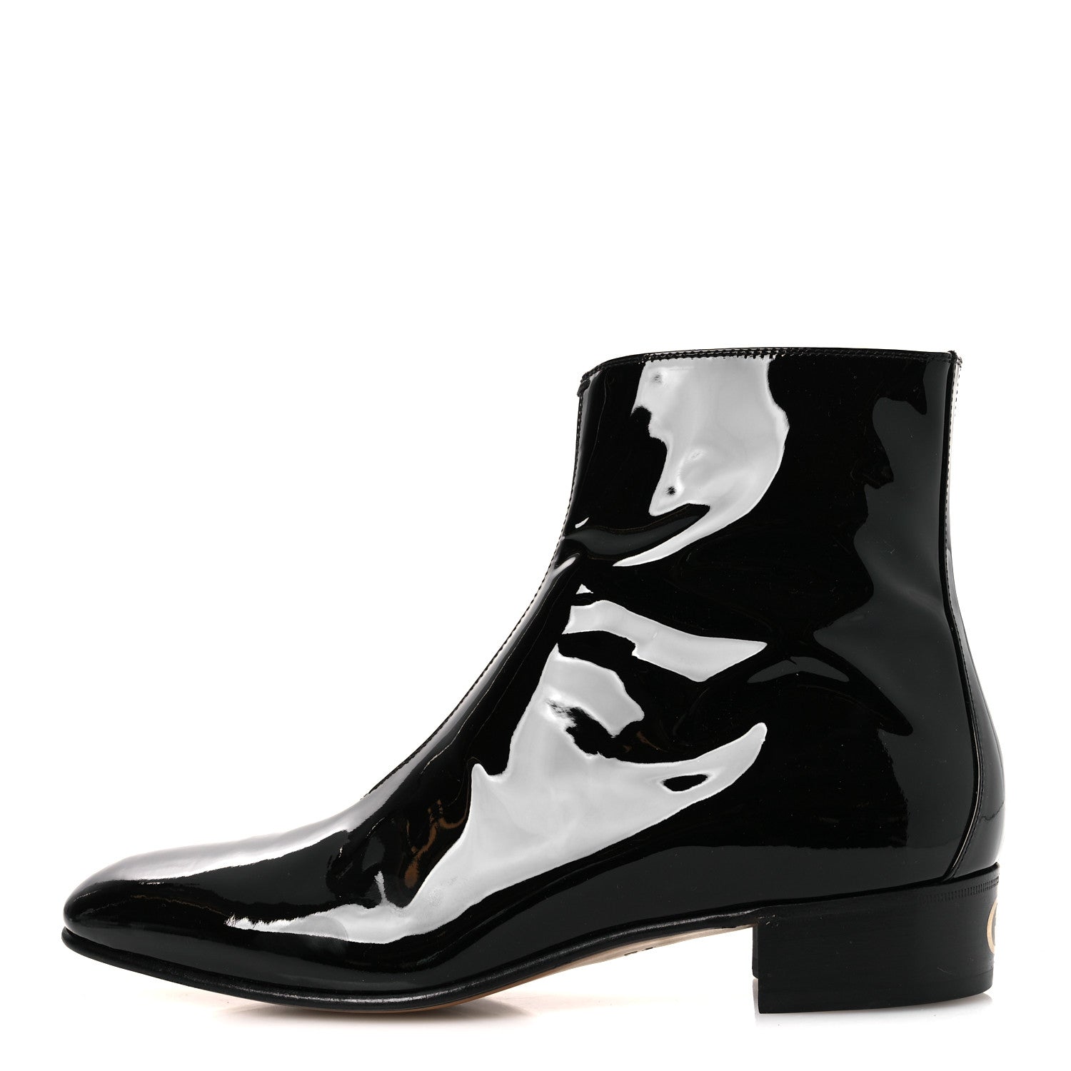 Gucci Patent Calfskin GG Lois Bee Men's Ankle Booties 13 Black 1 of 14