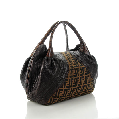 Fendi Zucca Nappa Nuvolata Vitello Tortuga Spy Tobacco Moro 3 of 8