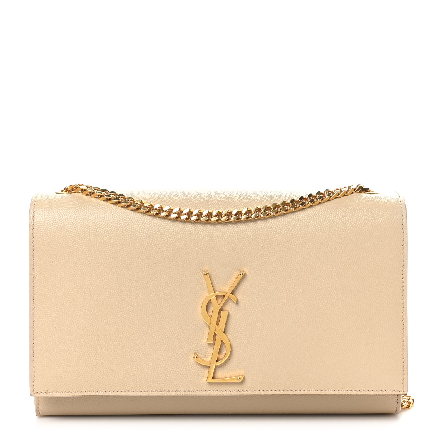 Saint Laurent Grain De Poudre Medium Monogram Kate Satchel Nude Powder 1 of 10