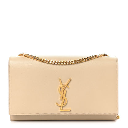 Saint Laurent Grain De Poudre Medium Monogram Kate Satchel Nude Powder 1 of 10