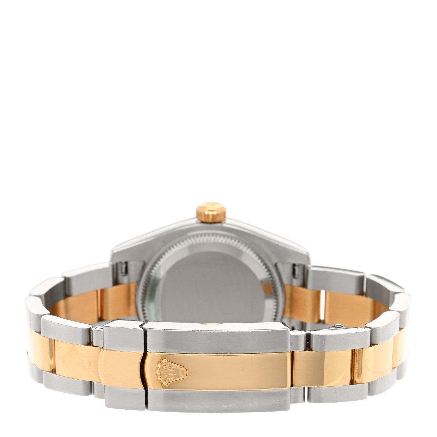 Rolex Stainless Steel 18K Yellow Gold Black Mother of Pearl 26mm Oyster Perpetual Datejust Watch Roman 179173 3 of 3