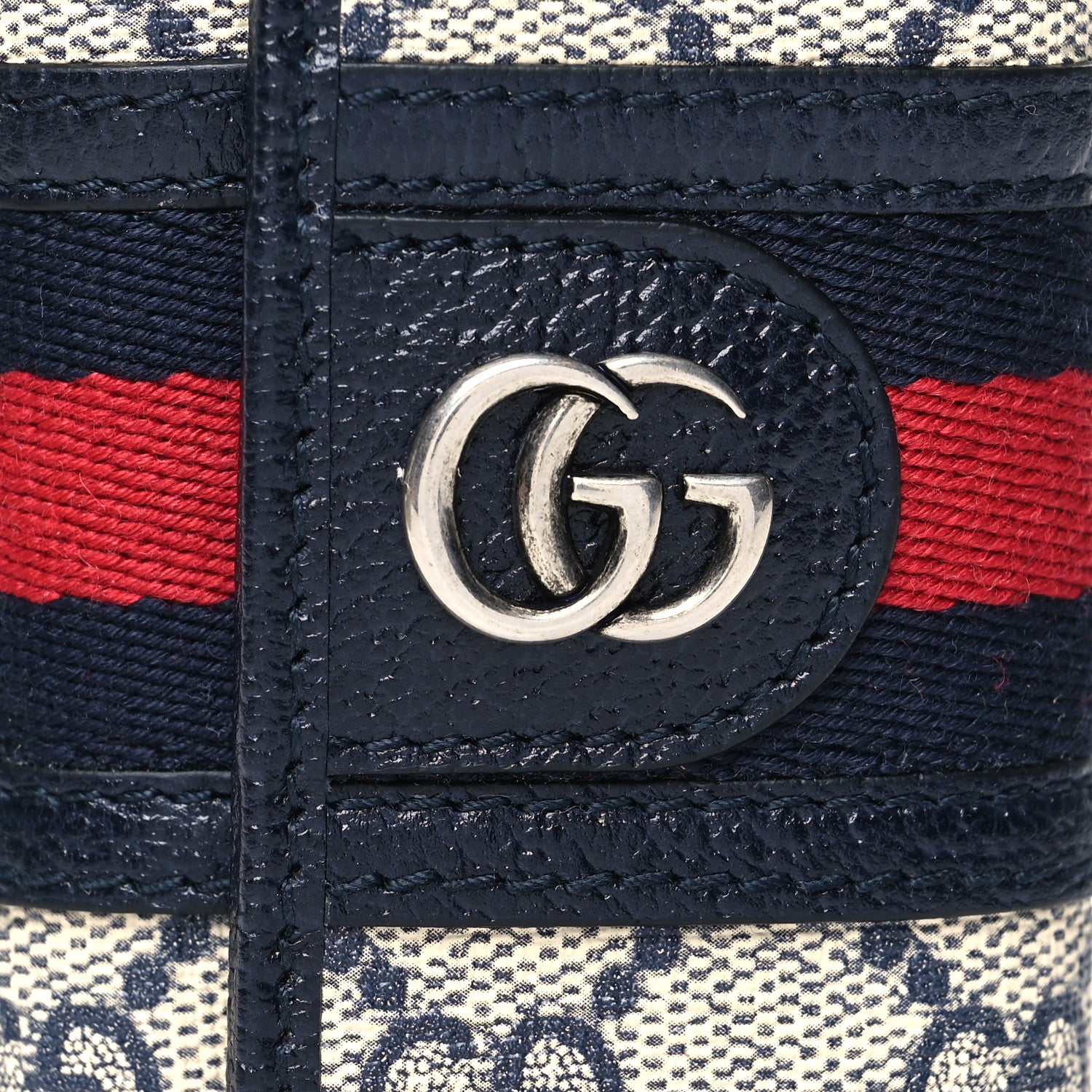 Gucci GG Supreme Monogram Web Ophidia 6 Key Holder Case Beige Blue 7 of 8