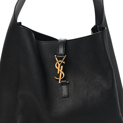 Saint Laurent Smooth Calfskin Large Le 5 A 7 Soft Hobo Black 7 of 10