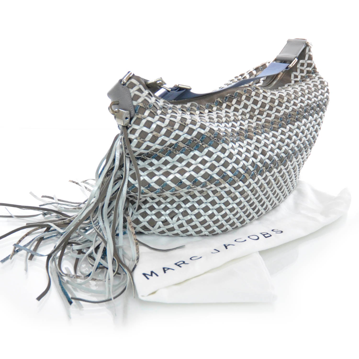 Marc Jacobs Woven Leather Boho Fringe Hobo 3 of 7