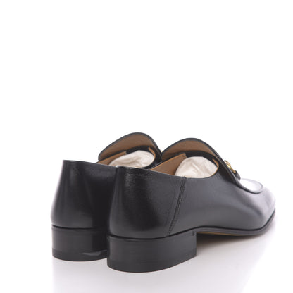 Gucci Goatskin Womens Horsebit Mid-Heel Loafers 39 Black 4 of 8