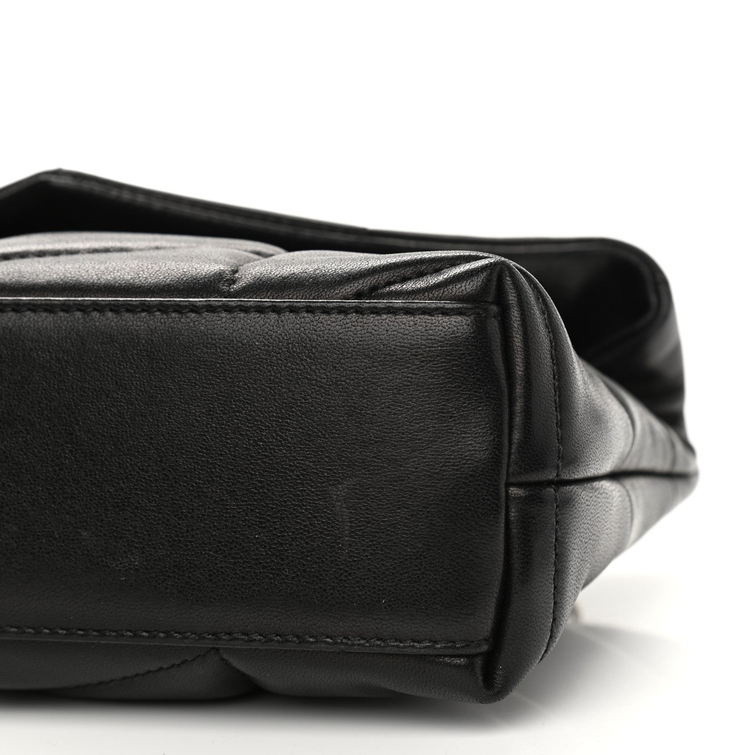 Saint Laurent Lambskin Quilted Toy Loulou Puffer Monogram Chain Satchel Black 11 of 11