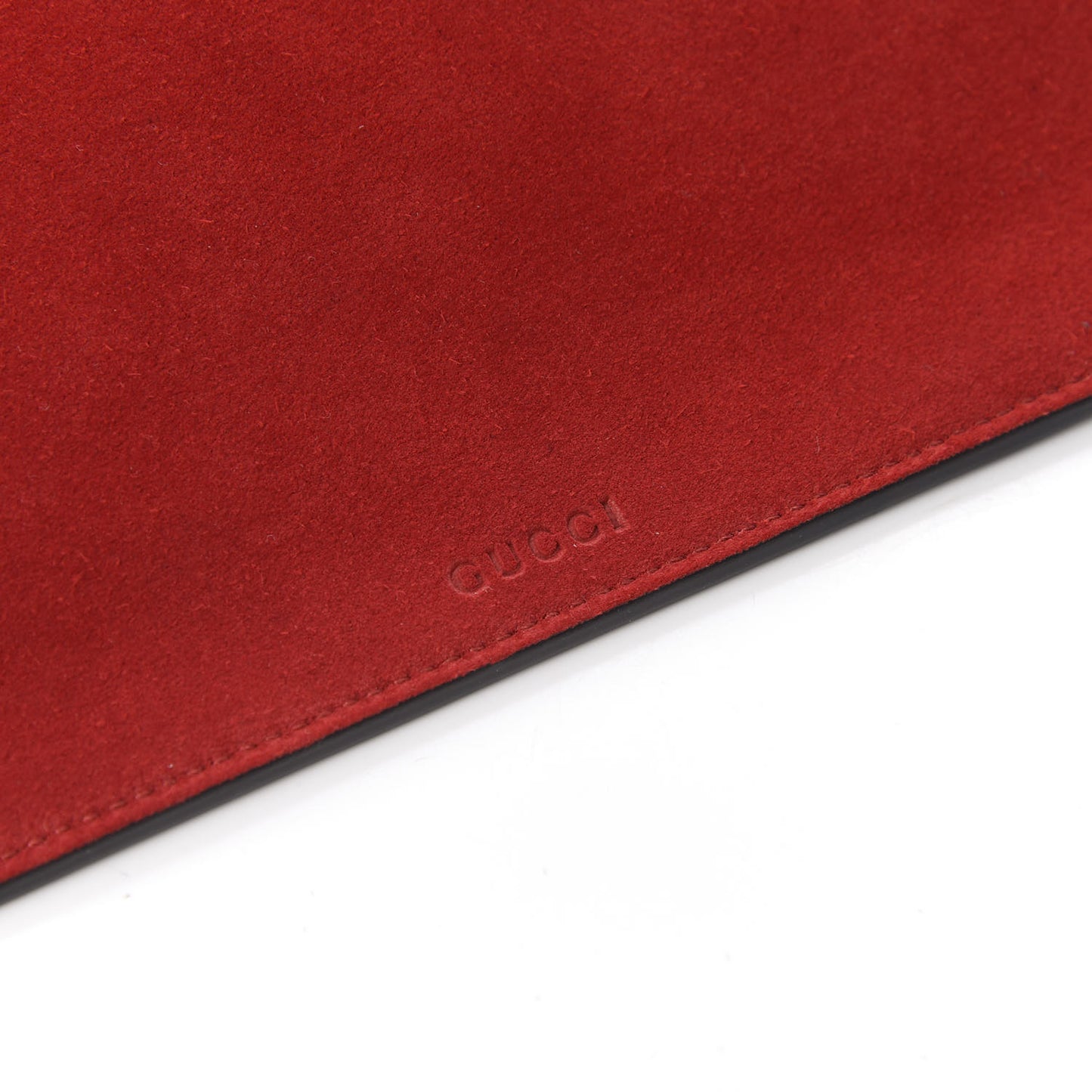 GG Supreme Monogram Blooms Suede Large Zip Pouch Blue