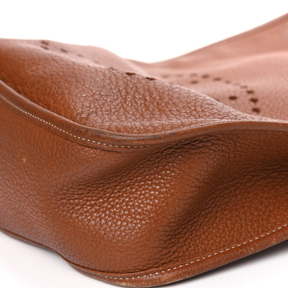 Hermes Taurillon Clemence Evelyne GM Gold 7 of 13