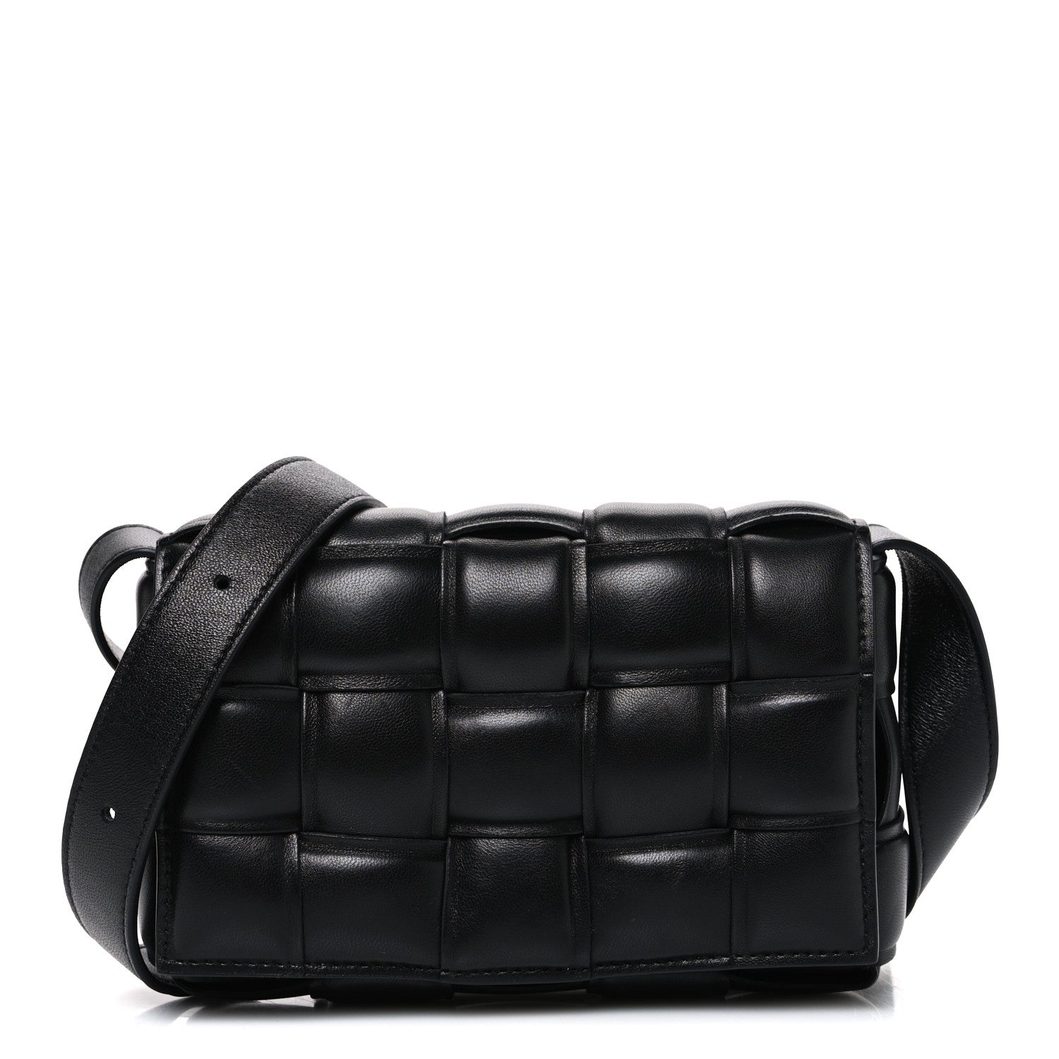 Bottega Veneta Nappa Maxi Intreccio Small Padded Cassette Crossbody Bag Black 1 of 11